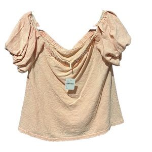 Free People Puff Sleeve Top - Never worn
